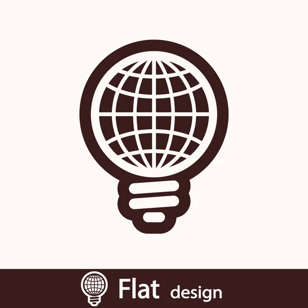 Global light bulb icon — Stock Photo, Image