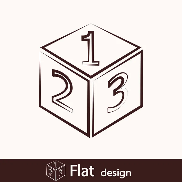 Icône de conception de logo 3d cube — Photo