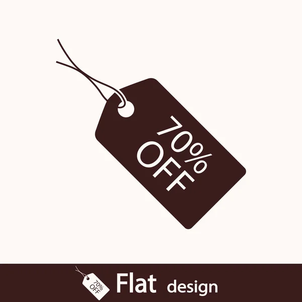 70 percent OFF tag icon — Stock Photo, Image