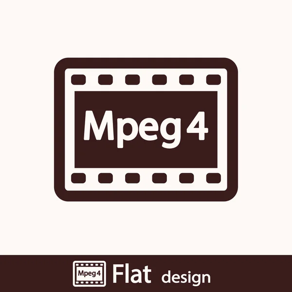 Icono de vídeo MPEG4 — Foto de Stock