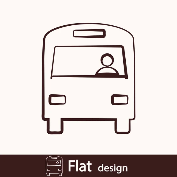 Otobüs simgesi — Stok fotoğraf