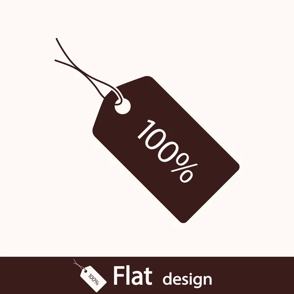 100 por ciento icono de etiqueta — Foto de Stock