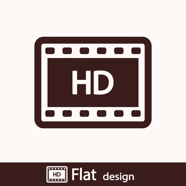Icona video HD — Foto Stock
