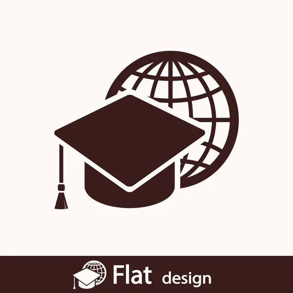 Gorra de graduación y globo icono —  Fotos de Stock
