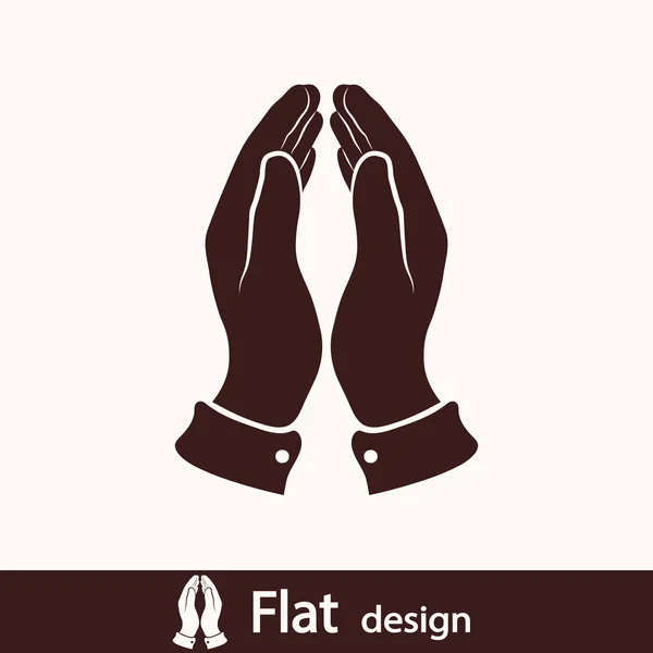 Bidden handen pictogram — Stockfoto