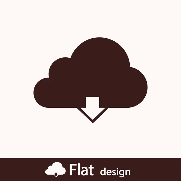 Cloud computing download pictogram — Stockfoto