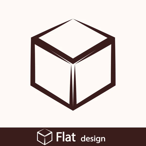 Ícone de design de logotipo cubo 3d — Fotografia de Stock