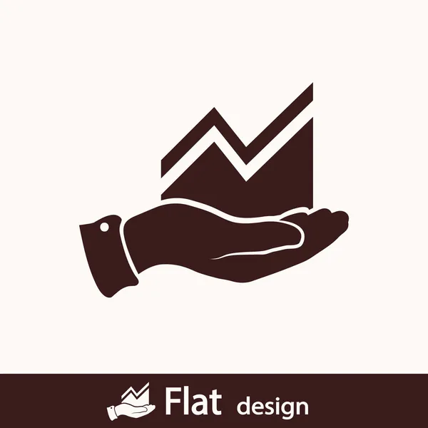 Infographic met hand, grafiek pictogram — Stockfoto