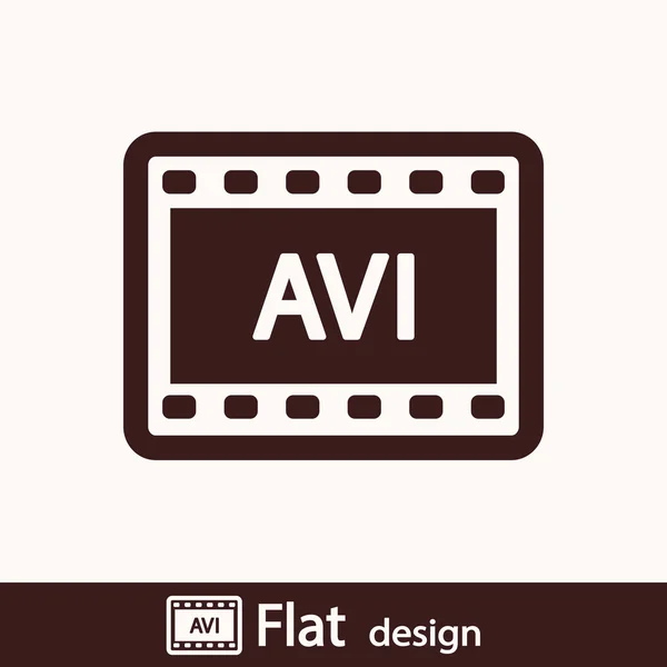 Icona video AVI — Foto Stock