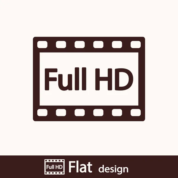 Volledige hd video pictogram — Stockfoto