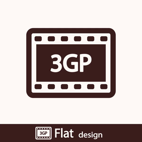 3gp icono de vídeo — Foto de Stock
