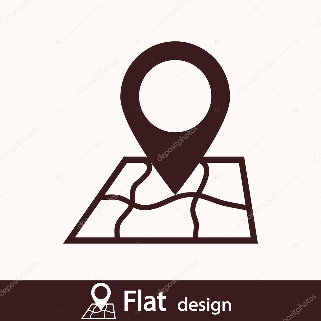 Map marker and map icon