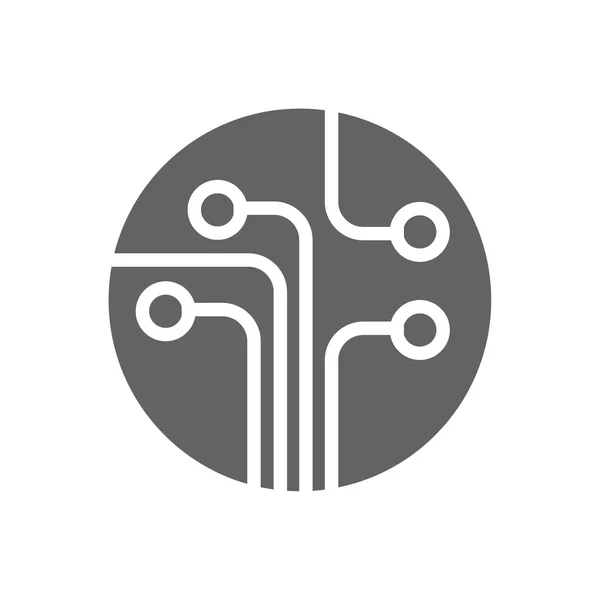 Placa de circuito, icono de la tecnología —  Fotos de Stock