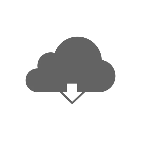 Nuvem computação ícone de download — Fotografia de Stock