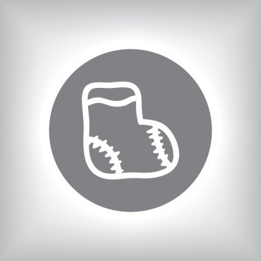 Çorap simge, düz tasarım