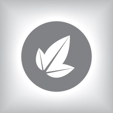 Yaprak simge düz tasarım stil