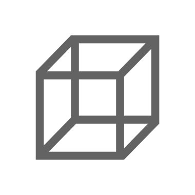 3D küp logo tasarım simgesi