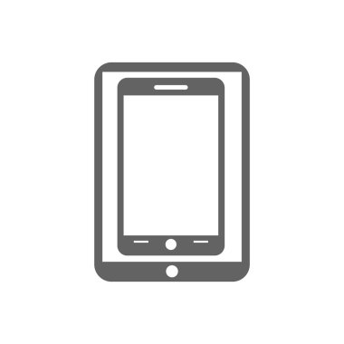 Modern dijital tablet pc ile mobil akıllı telefon simgesi,