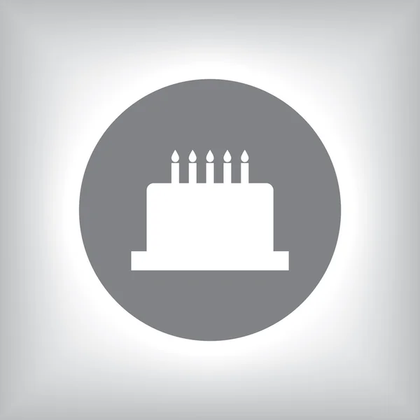 Икона дня рождения торта — стоковое фото