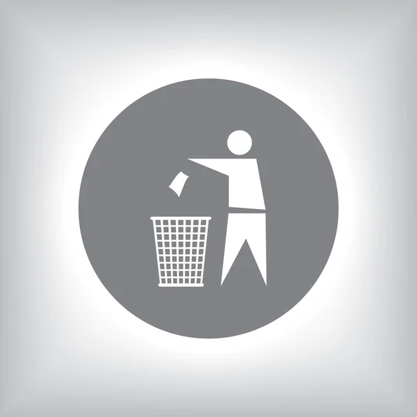 Trash bin icon — Stock Photo, Image