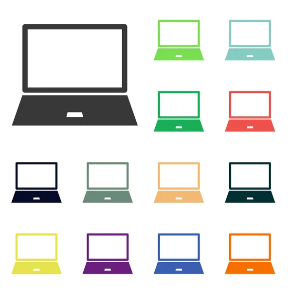 Iconos de ordenador portátil —  Fotos de Stock