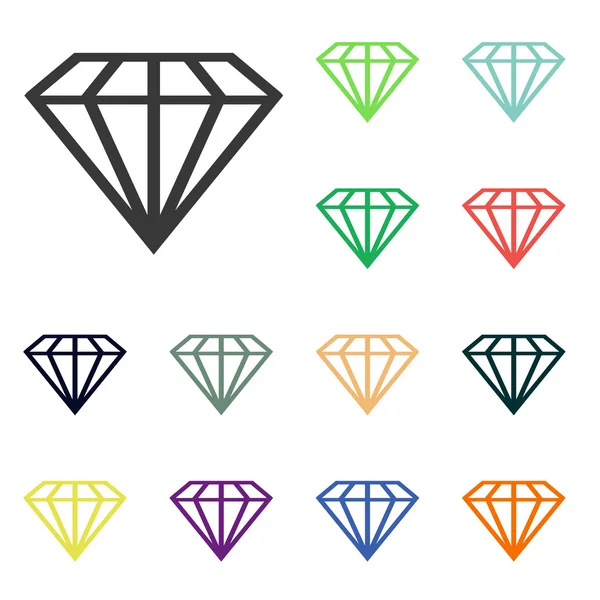Iconos de diamantes —  Fotos de Stock