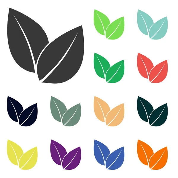 Leaf icons — Stock Photo, Image