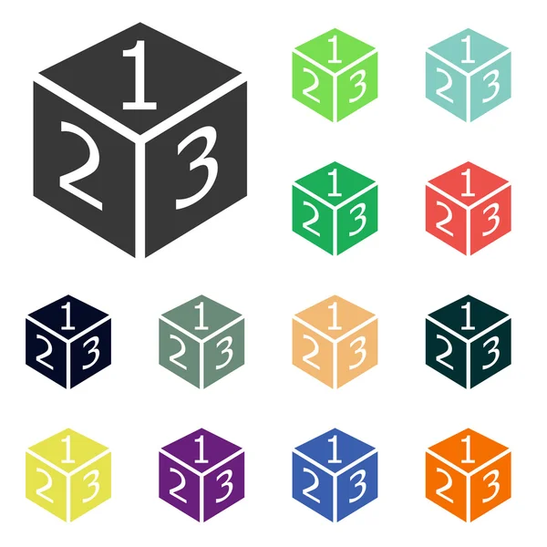 3D kuben logo design ikoner — Stockfoto