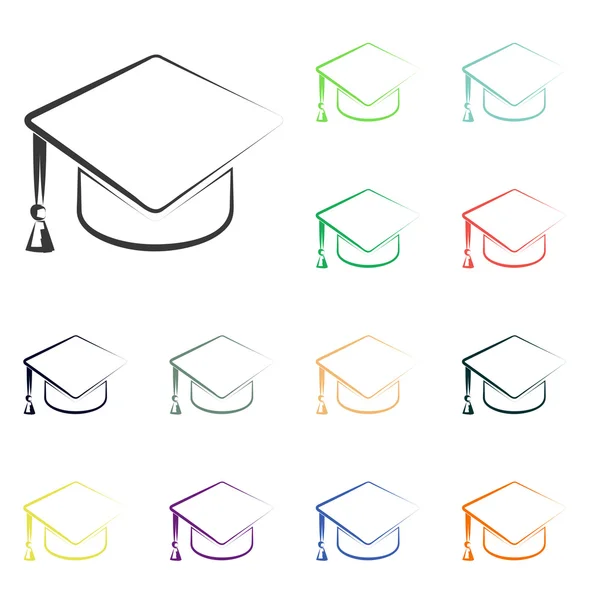 Graduation cap icons — Stock Photo, Image