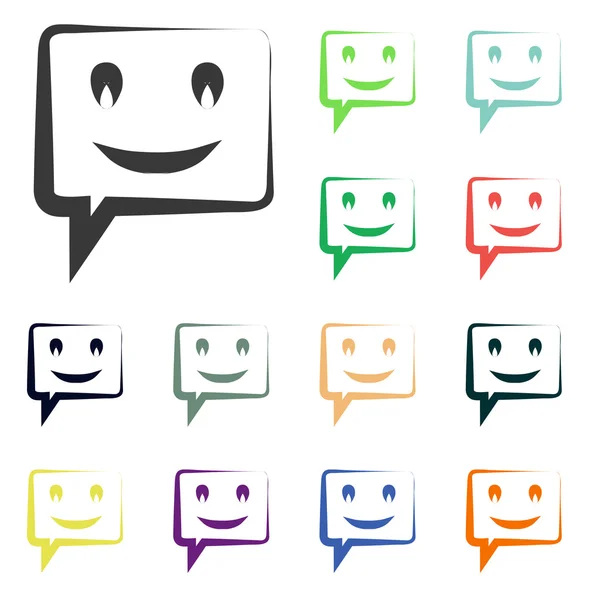 Smile talking bubble icons — Stock Photo, Image