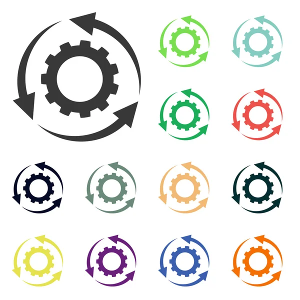 Configuración de parámetros, iconos de flechas circulares — Foto de Stock