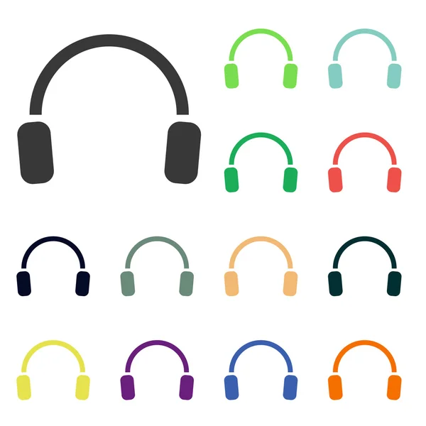 Ícones de fones de ouvido — Fotografia de Stock