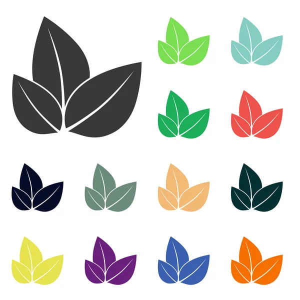 Leaf icons — Stock Photo, Image