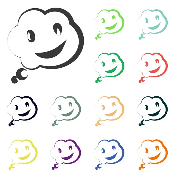 Sorriso falando ícones bolha — Fotografia de Stock