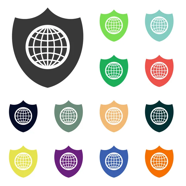 Shield icons — Stock Photo, Image