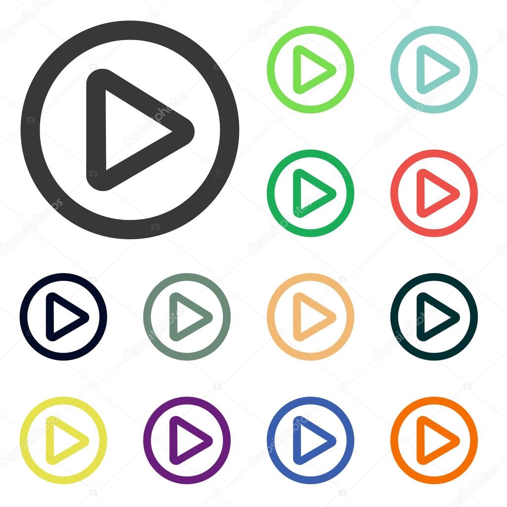 Play button web icons