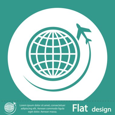 uçak simgesi olan Küre