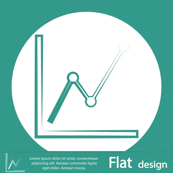 Green infographic, chart icon — Stockfoto