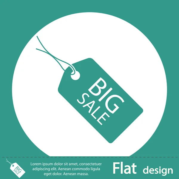 Green BIG SALE tag icon — Fotografie, imagine de stoc