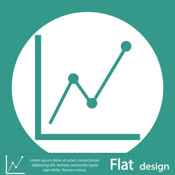 Infografía verde, icono del gráfico — Foto de Stock