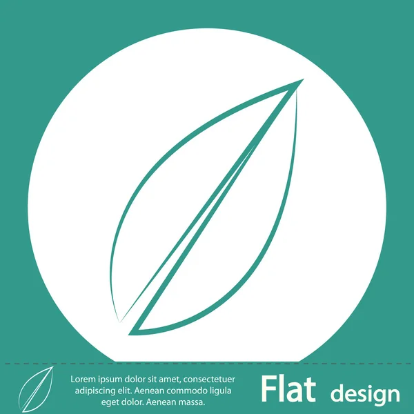 Icône de feuille Style design plat — Photo