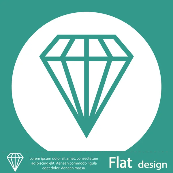 Diamant groen pictogram — Stockfoto