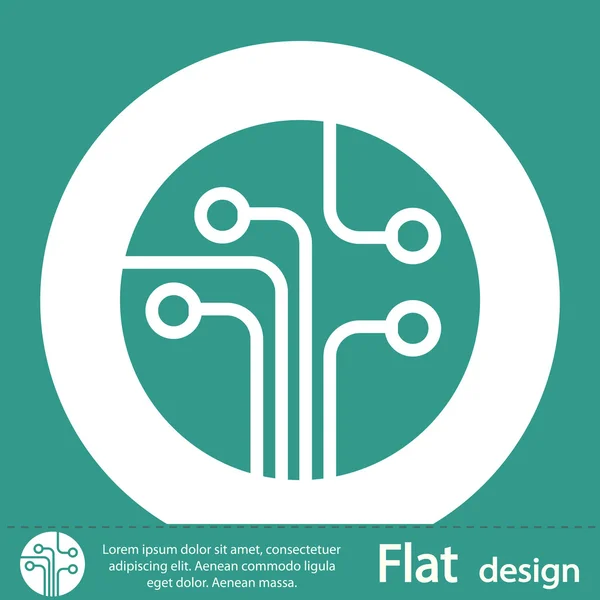 Printplaat, technologie pictogram — Stockfoto