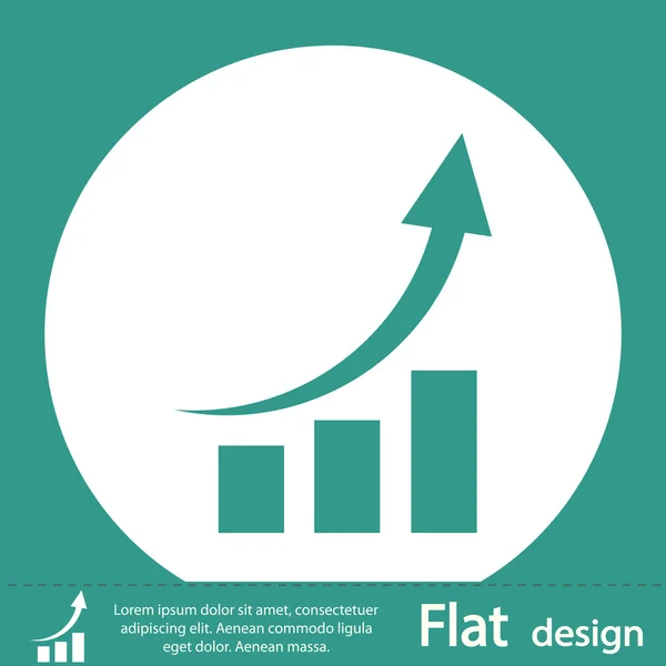 Grünes Diagramm-Symbol — Stockfoto