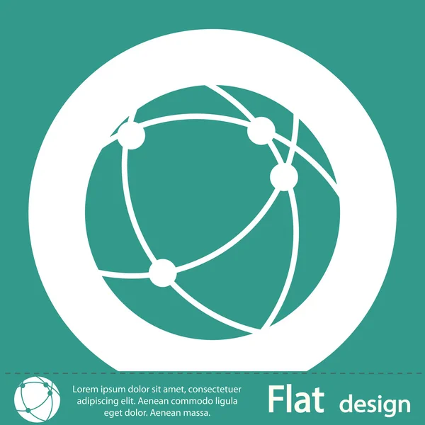Wereldwijde technologie of sociale netwerkpictogram — Stockfoto