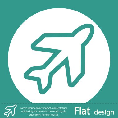 Uçak ile yeşil simge