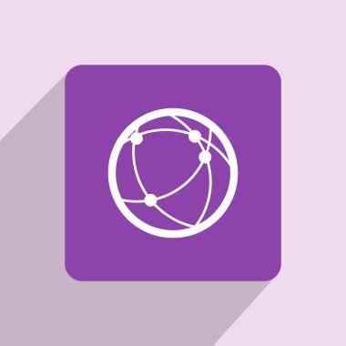 Küresel teknoloji ya da sosyal ağ simgesini