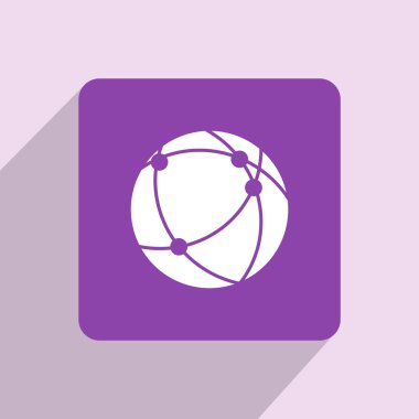 Küresel teknoloji ya da sosyal ağ simgesini