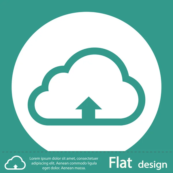 Groen pictogram met cloud — Stockfoto