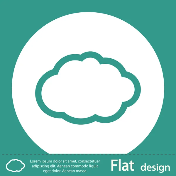 Cloud icon flat design — Stock Photo, Image